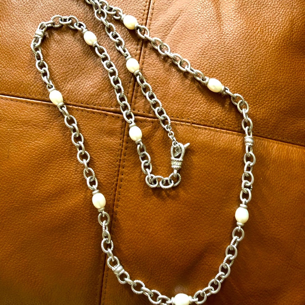 Judith Ripka 36” pearl station necklace